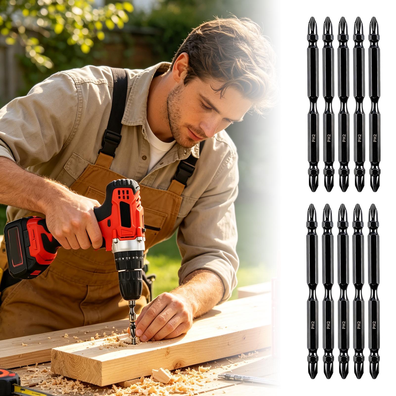 Drill Bits - Magnetische Bohrer, doppelseitig gefräster magnetischer Schraubendreherkopf,