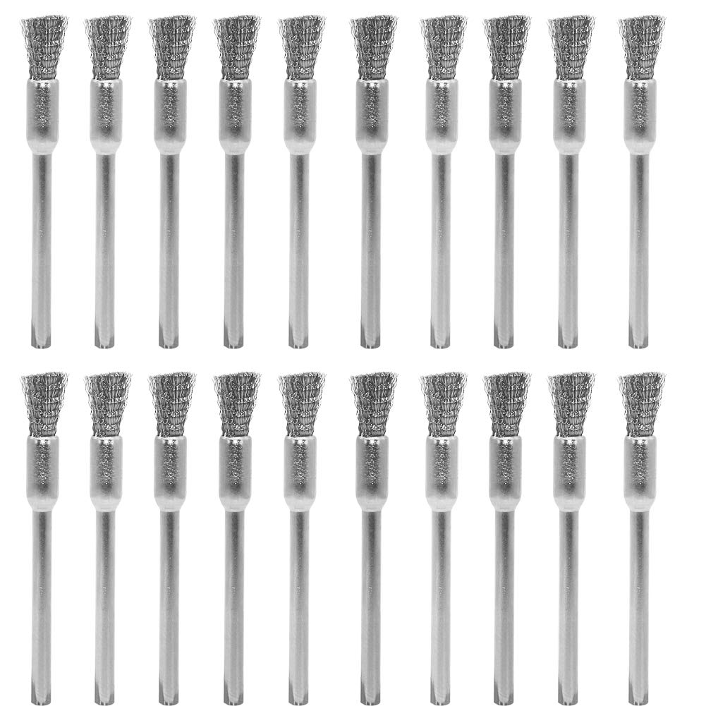 Paint Brush - Stahl-Reinigungsbürsten 1/5″(5mm) X 1/8″(3mm) Drahtbürste Rost-