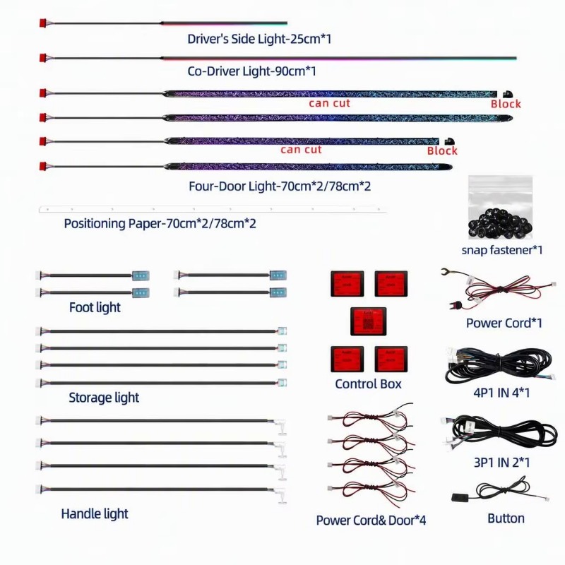 Auto-Ambientebeleuchtungs-Set  – Door Handle Bewertung und Preis