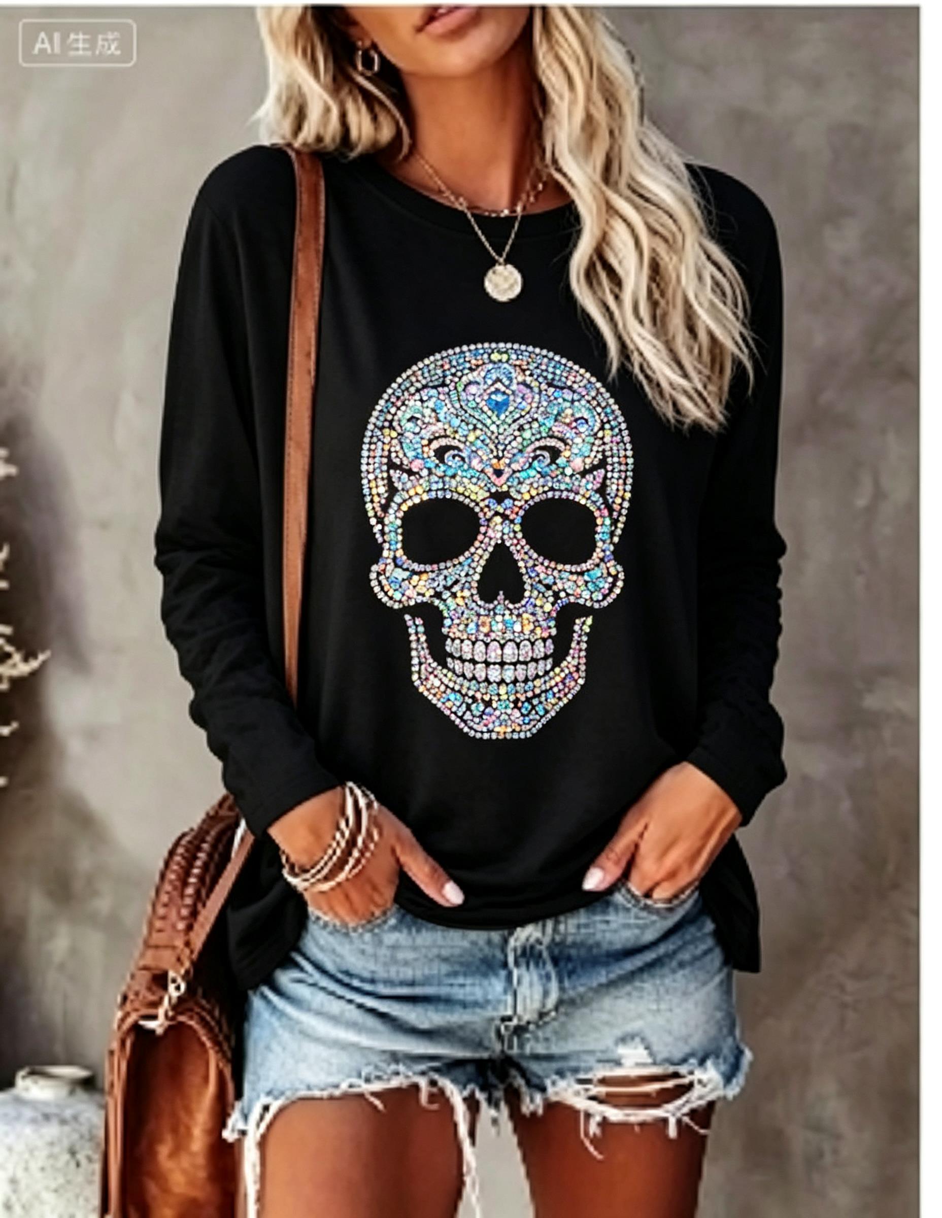 Damen Langarm-T-Shirt mit simu – Wallpaper Bewertung und Preis