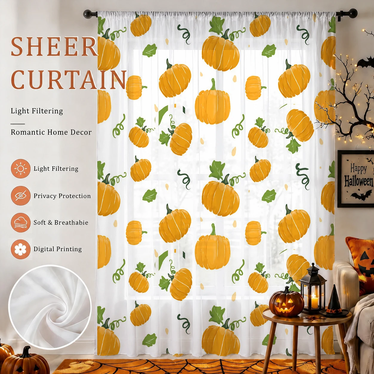 Halloween-Gardine mit Schlauch – Curtain Rods Bewertung und Preis